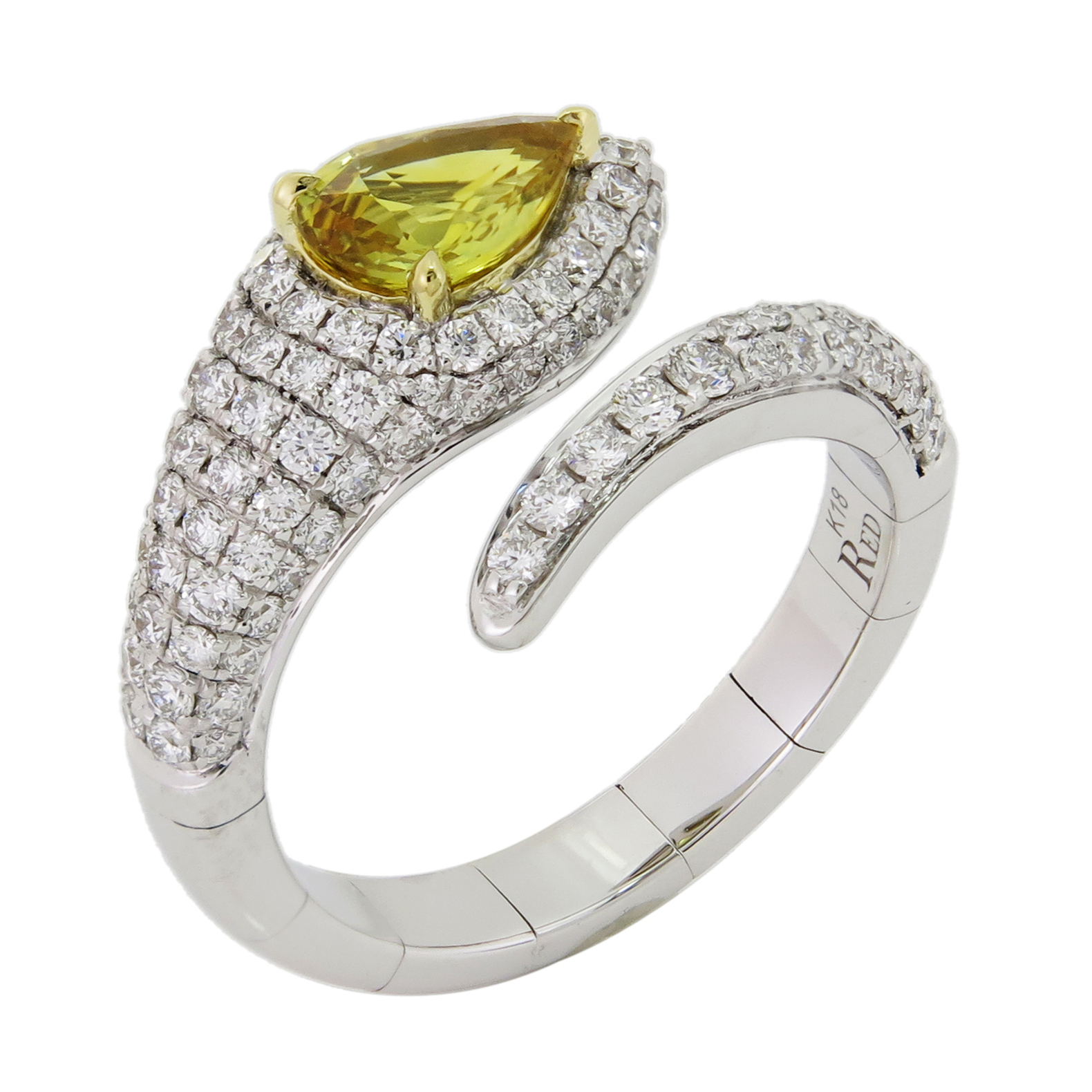 18ct White Gold “Snake”ring