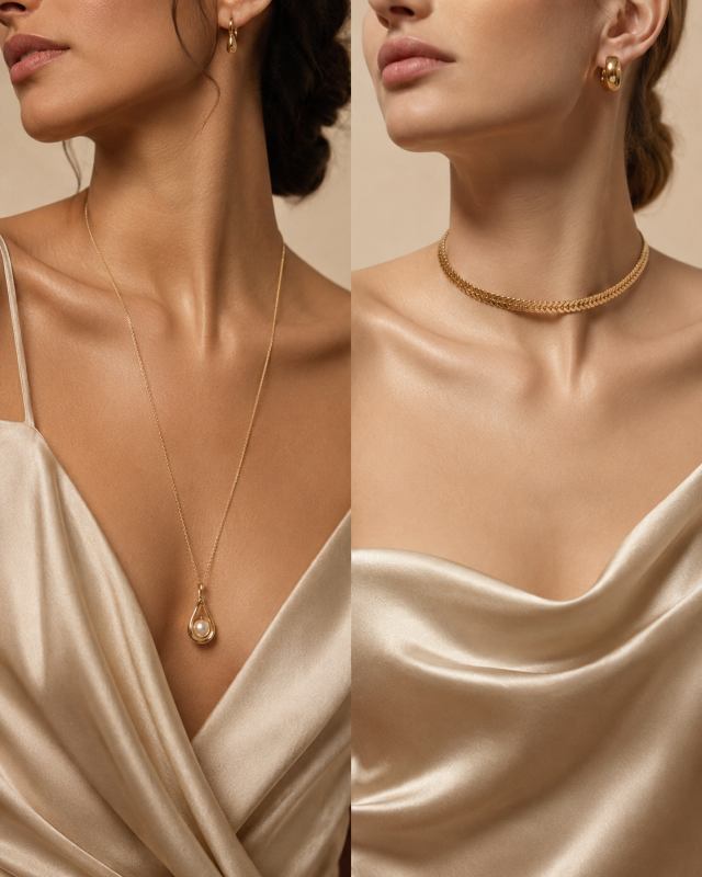 Differences between necklaces and chokers Differences between necklaces and chokers