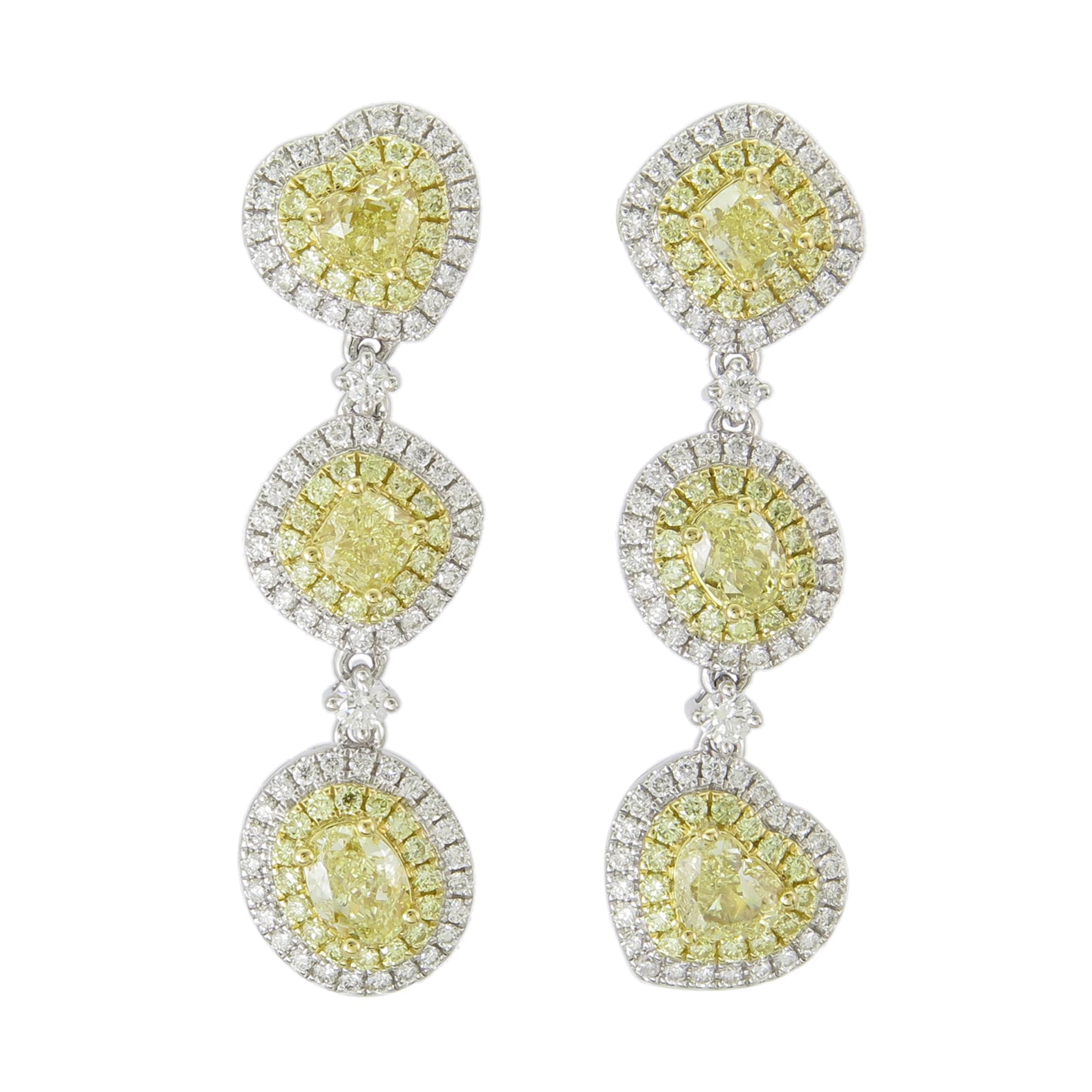 18ct White/Yellow Gold Earrings